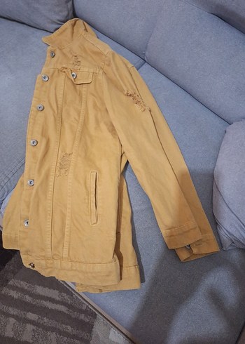 hardal renk kot mont m beden - Görsel 5