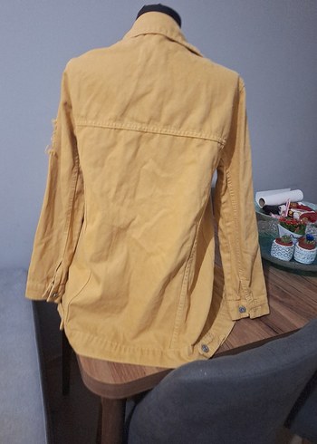 hardal renk kot mont m beden - Görsel 7