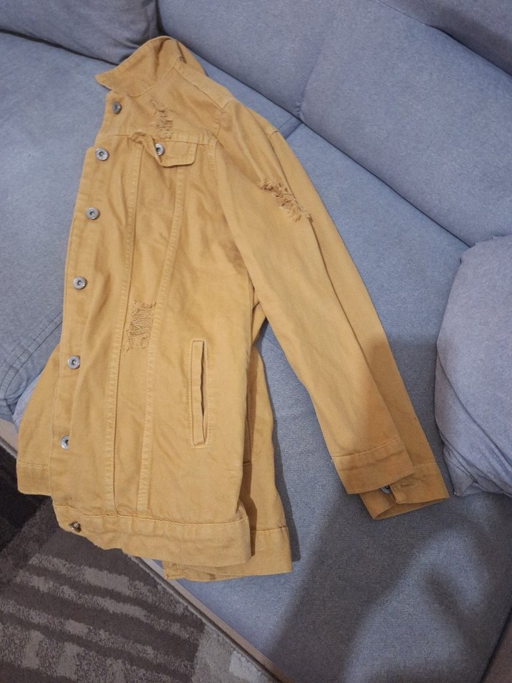 hardal renk kot mont m beden - Görsel 5