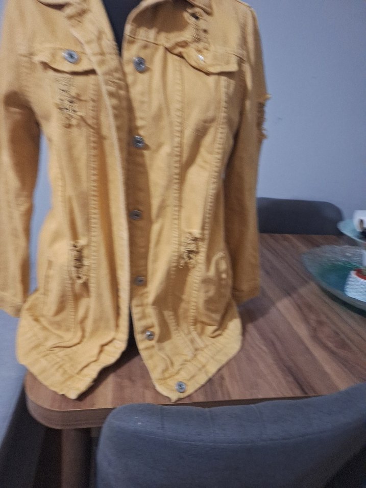 hardal renk kot mont m beden - Görsel 3