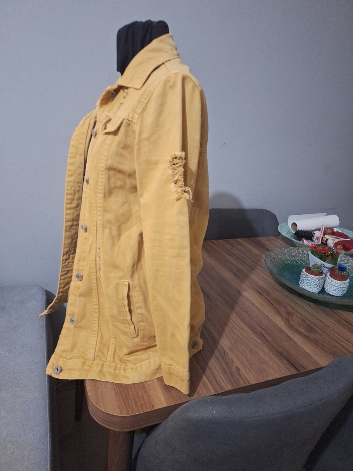 hardal renk kot mont m beden - Görsel 4