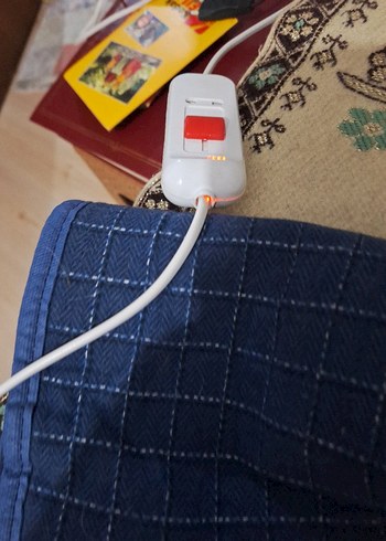 Lacivert Düz Desenli Battaniye elektirikli - Görsel 5