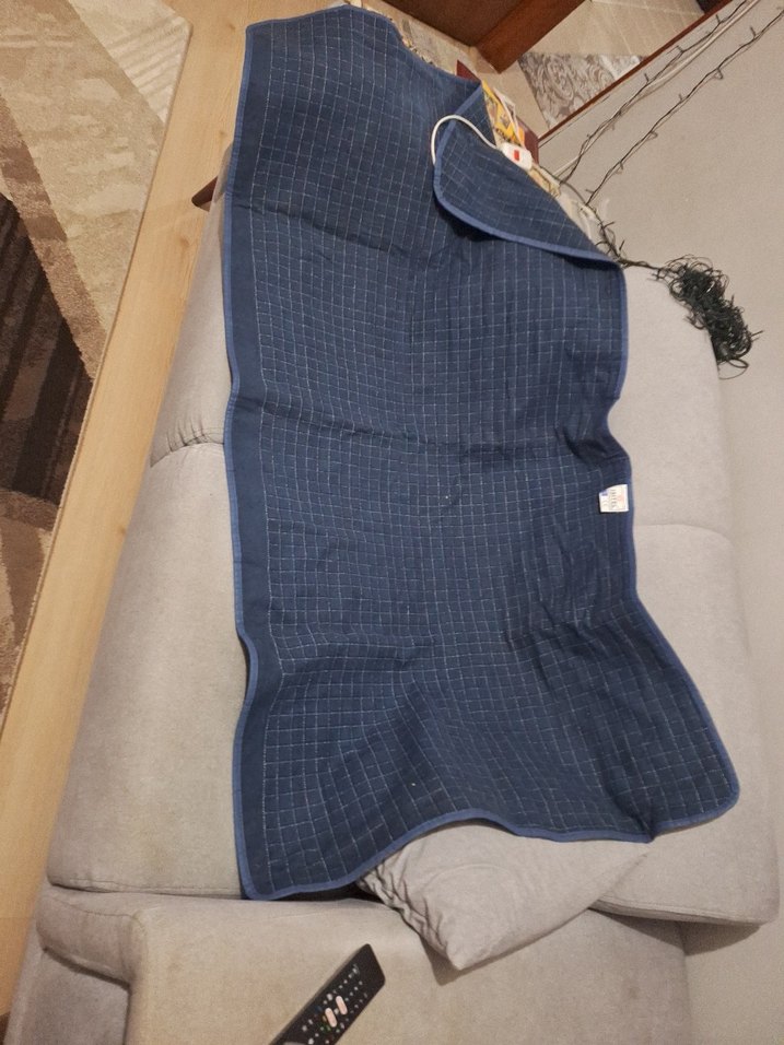 Lacivert Düz Desenli Battaniye elektirikli - Görsel 2