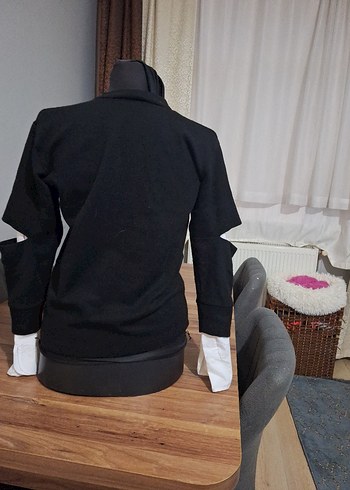 Siyah Goth Kadın Sweatshirt - Görsel 5