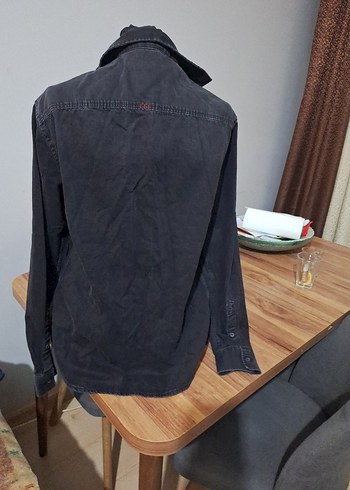 Erkek Siyah Denim Gömlek - Görsel 6