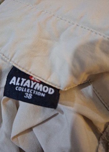 Bej Kadın Uzun Keten Trençkot - Görsel 7