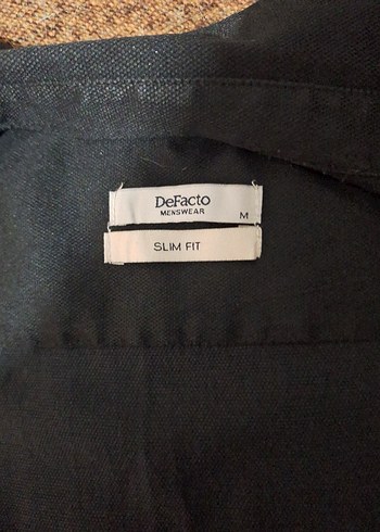 Düğmeli Siyah Erkek Gömlek m beden - Görsel 8