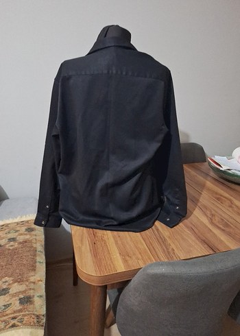 Düğmeli Siyah Erkek Gömlek m beden - Görsel 6