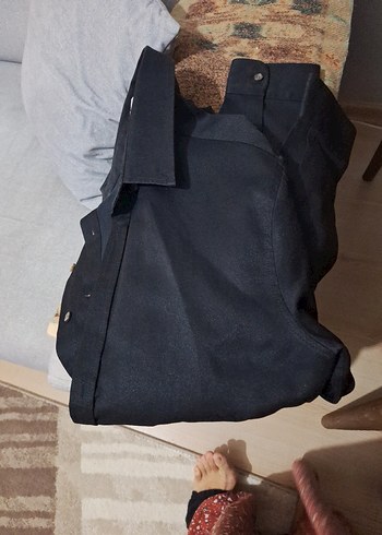 Düğmeli Siyah Erkek Gömlek m beden - Görsel 5