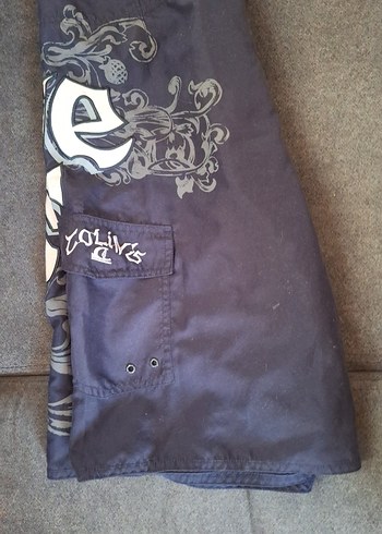 Mavi Baskılı Erkek Midi Yüzme Şortu - Görsel 5