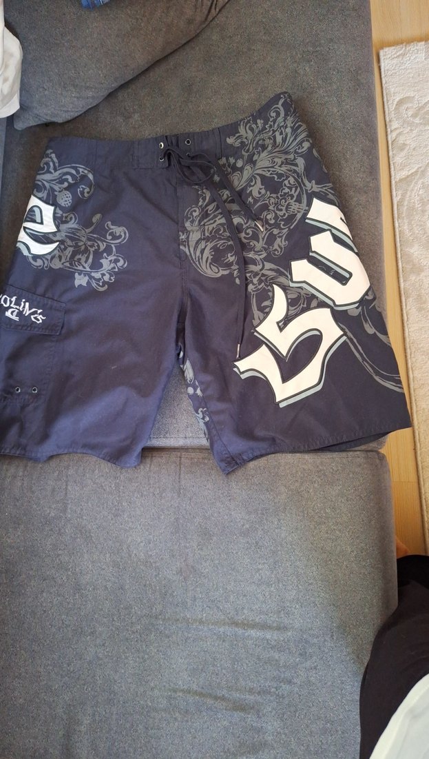 Mavi Baskılı Erkek Midi Yüzme Şortu - Görsel 2