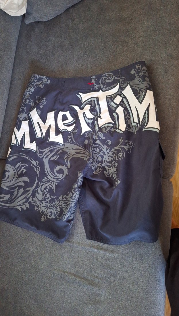 Mavi Baskılı Erkek Midi Yüzme Şortu - Görsel 3