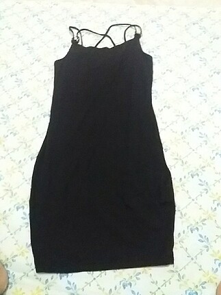 Siyah penye kısa elbise