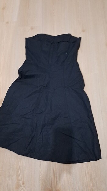 40 Beden siyah Renk Kumaş göğüs dekolteli diz boyu kalem elbise