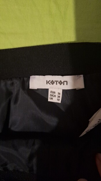 38 Beden siyah Renk 38 beden diz boyu koton etek
