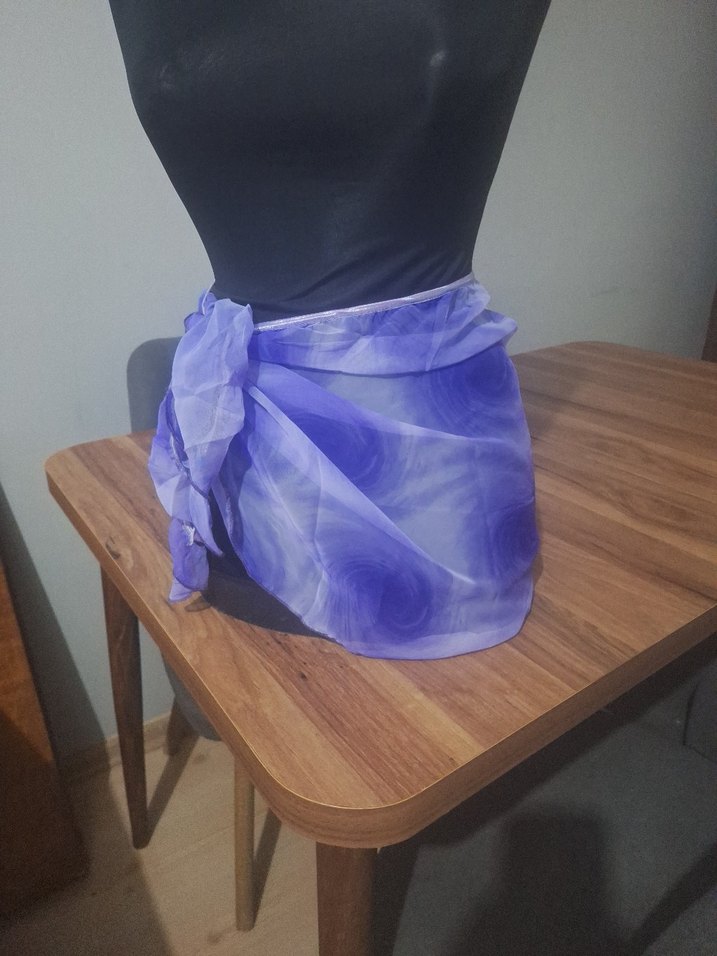 Mor Bağlamalı Batik Desen Pareo - Görsel 3