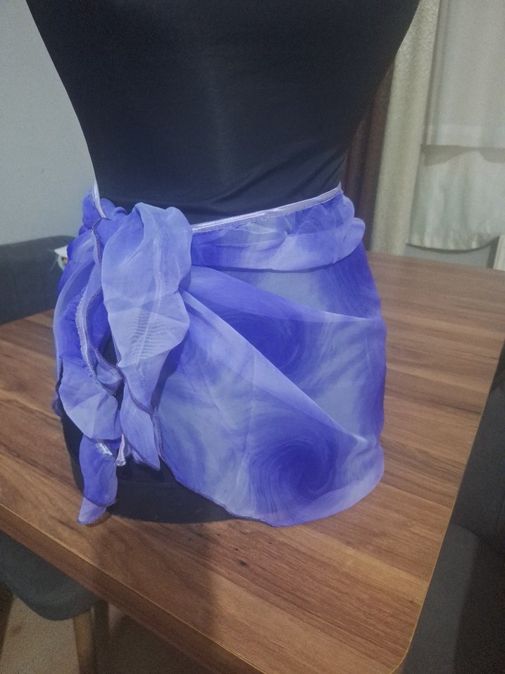 Mor Bağlamalı Batik Desen Pareo - Görsel 2