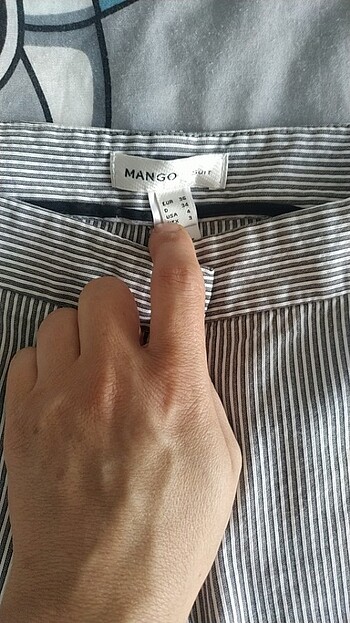 Mango çizgili pantolon