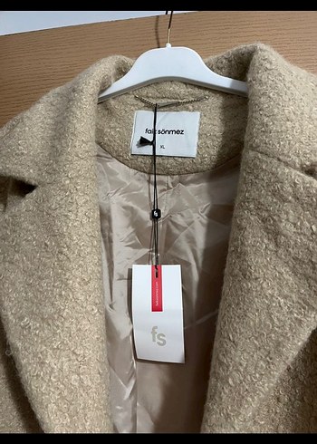 Bej Kadın Midi Boy Yün Kaban - Görsel 6