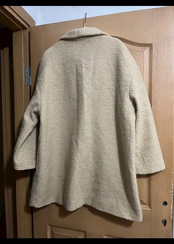 Bej Kadın Midi Boy Yün Kaban - Görsel 5