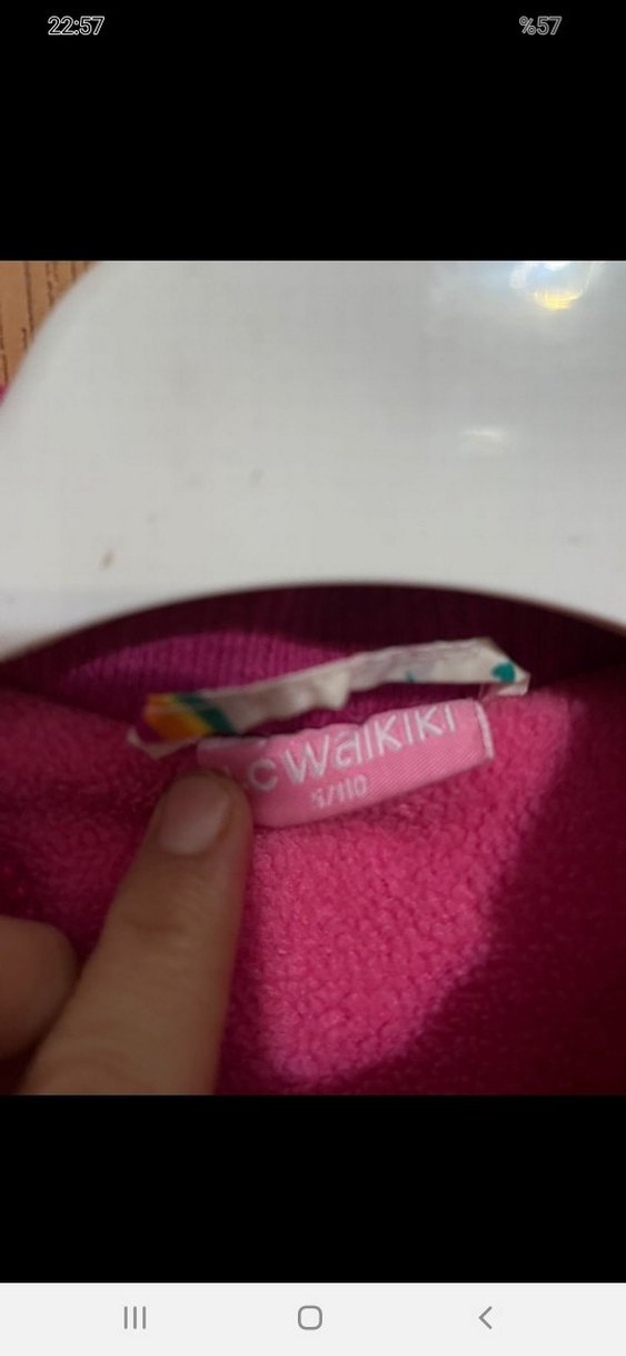 Kız Çocuk Renkli Baskılı Fermuarlı Yelek - Görsel 3