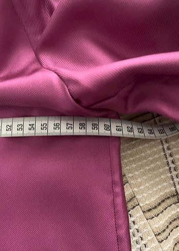 Mor Düğmeli Saten Kadın Gömlek - Görsel 5