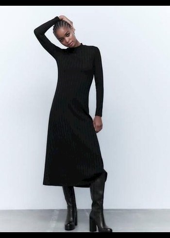 Kadın Siyah Uzun Elbise - Görsel 2