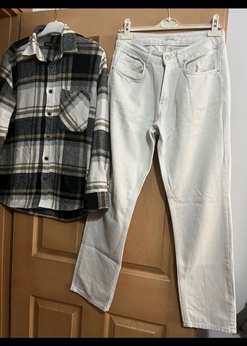 Gri Regular Fit Erkek Kot Pantolon - Görsel 3