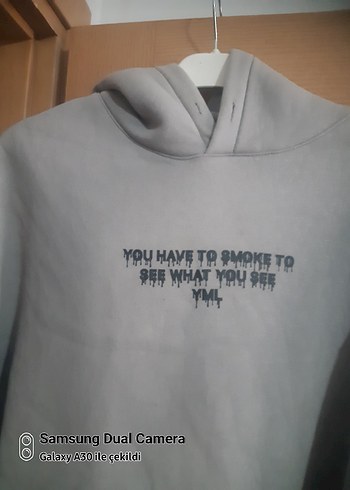 Gri Kadın Sweatshirt Uzun Kollu - Görsel 4