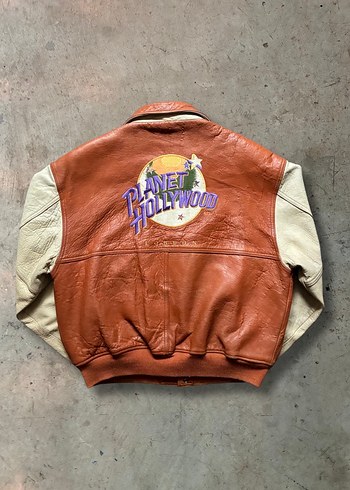 Planet Hollywood Londra Erkek Bomber Deri Ceket - Görsel 2