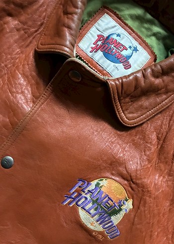 Planet Hollywood Londra Erkek Bomber Deri Ceket - Görsel 5