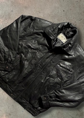 Vintage Bomber Deri Ceket - Görsel 2