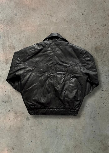 Vintage Bomber Deri Ceket - Görsel 3