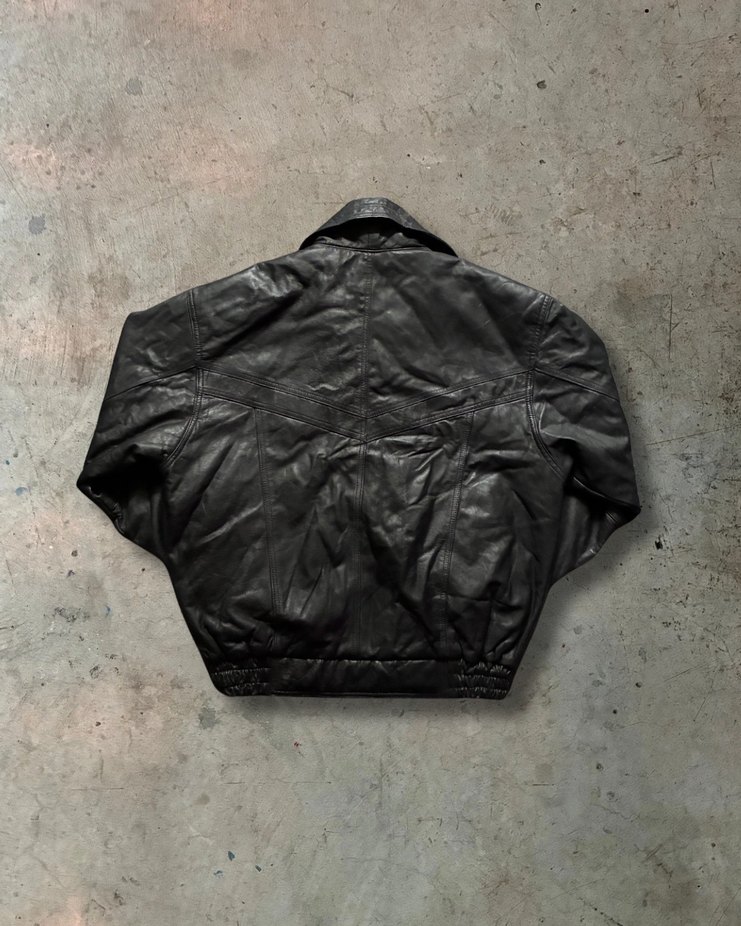 Vintage Bomber Deri Ceket - Görsel 3