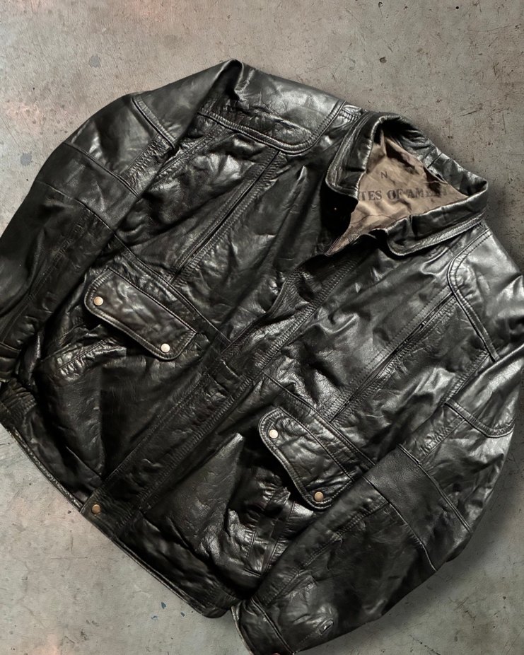 Vintage Erkek Bomber Pilot Ceket - Görsel 3