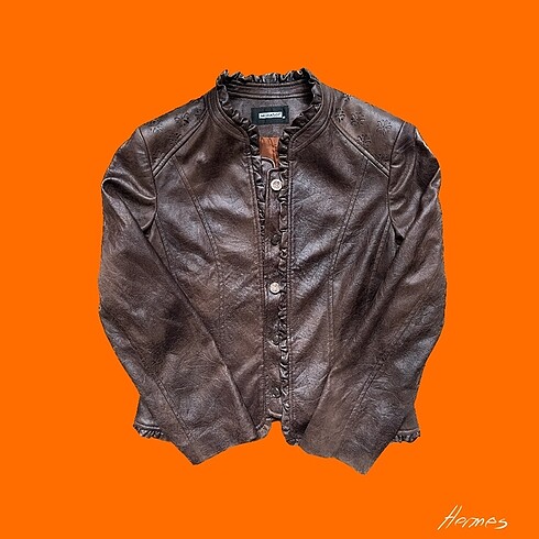 Bayan Vintage Deri Ceket