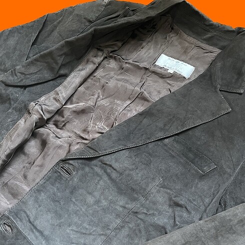 American Vintage Bayan Nubuk Deri Vintage Blazer Ceket