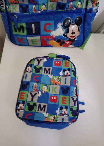 Beden Renk Renkli Mickey Mouse Çocuk Okul Çantası