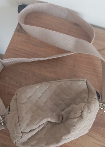 Bej Süet Kadın Omuz Çantası - Görsel 2