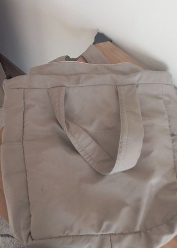 Bej Minimalist Fermuarlı Kadın Çantası - Görsel 2