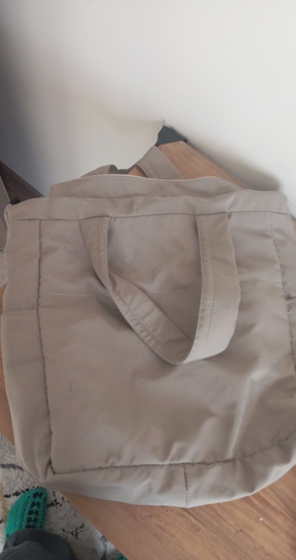 Bej Minimalist Fermuarlı Kadın Çantası - Görsel 2