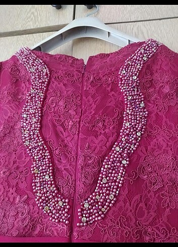 38 Beden bordo Renk Elbise 