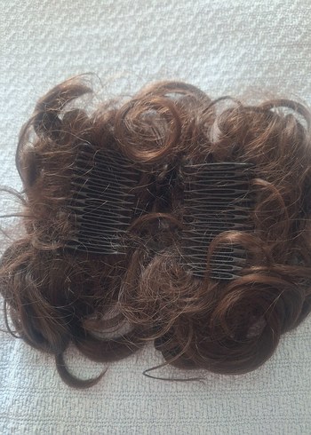 Kahverengi  Saç Ekleri, Topuzlar.. Birarada ve tek satılık. - Görsel 7