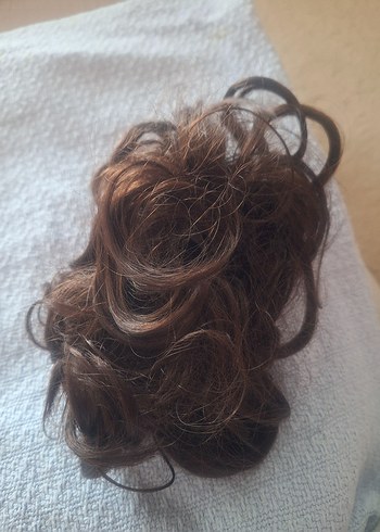 Kahverengi  Saç Ekleri, Topuzlar.. Birarada ve tek satılık. - Görsel 4