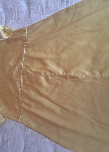 Sarı saten mini elbise - Görsel 6