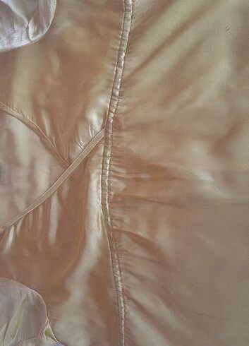 Sarı saten mini elbise - Görsel 7