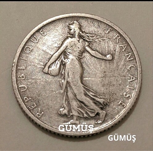 Gümüş 1904 yılı 1 frank para