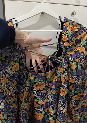 Çiçek Desenli Mini Bohem Elbise - Görsel 3