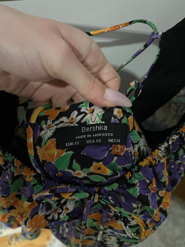 Çiçek Desenli Mini Bohem Elbise - Görsel 2