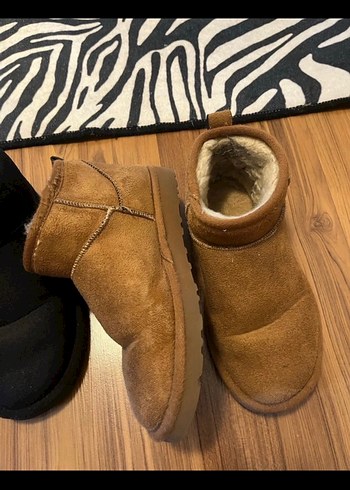 Kürklü Kahverengi Süet Kadın Bot - Görsel 3